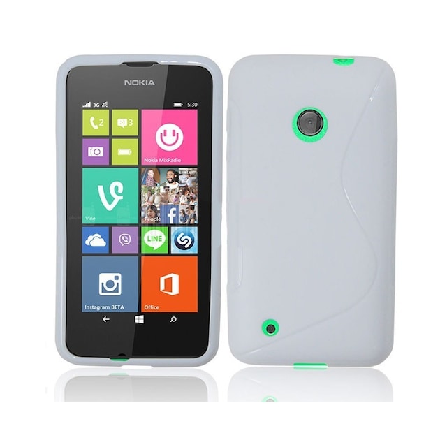 S-Line Silicone Cover til Nokia Lumia 530 (RM-1017) : farve - hvid