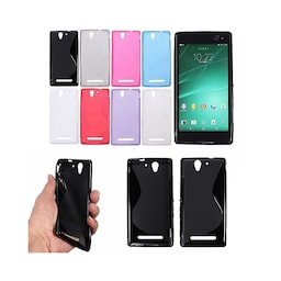 S-Line Silicone Cover til Sony Xperia C3 (D2533) : farve - lyserød