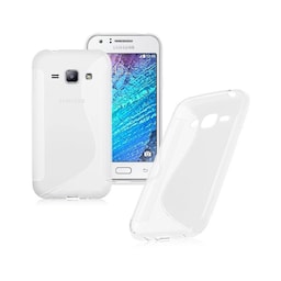 S-Line Silicone Cover til Samsung Galaxy J1 2015 (SM-J100H) : farve - hvid