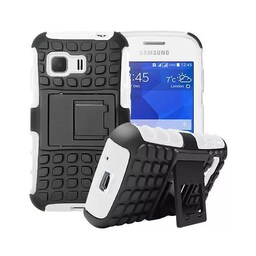 Stødfast Cover med stativ Samsung Galaxy Young 2 (SM-G130H) : farve - hvid