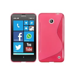 S-Line Silicone Cover til Nokia Lumia 630/635 (RM-976) : farve - lyserød