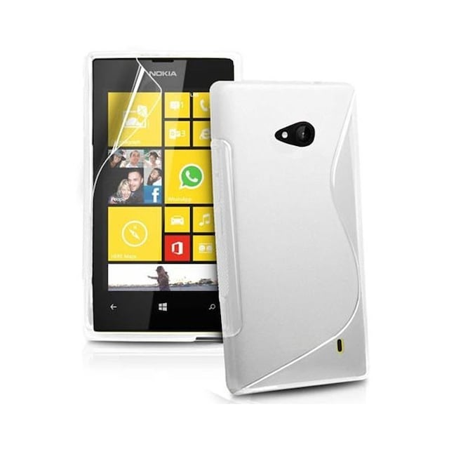 S-Line Silicone Cover til Microsoft Lumia 535 (RM-1091) : farve - hvid