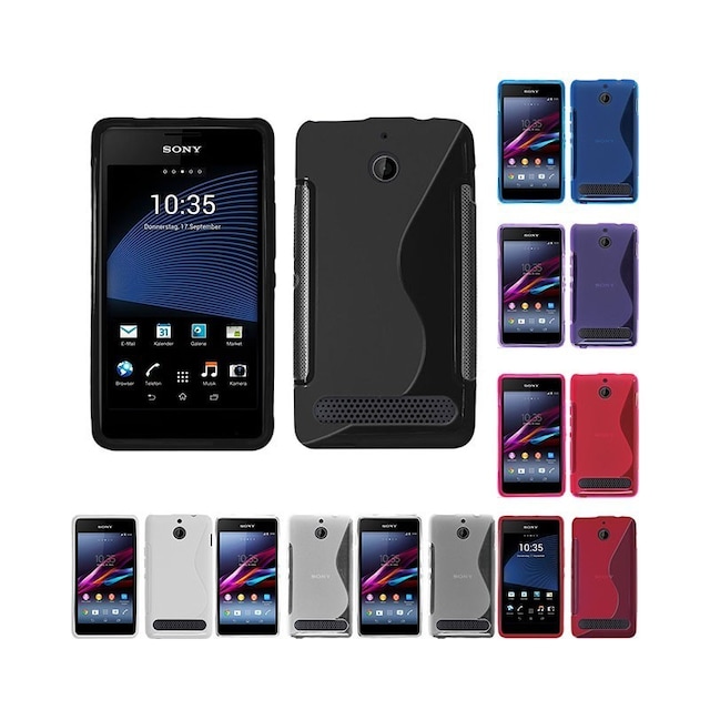 S-Line Silicone Cover til Sony Xperia E1 (D2005) : farve - rød