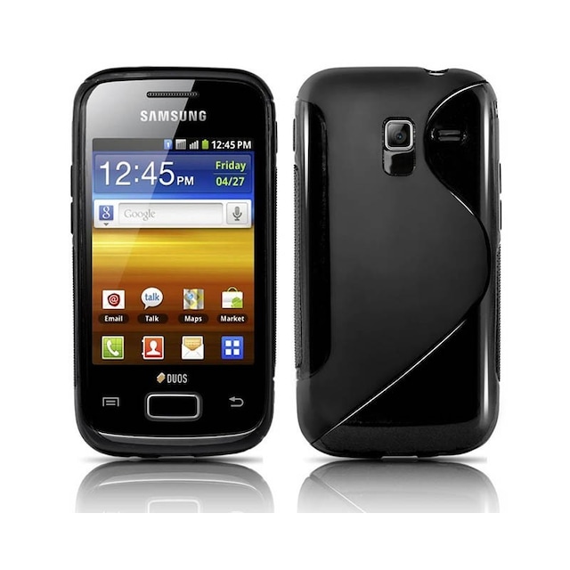 S-Line Silicone Cover til Samsung Galaxy Ace 2 (GT-i8160) : farve - sort