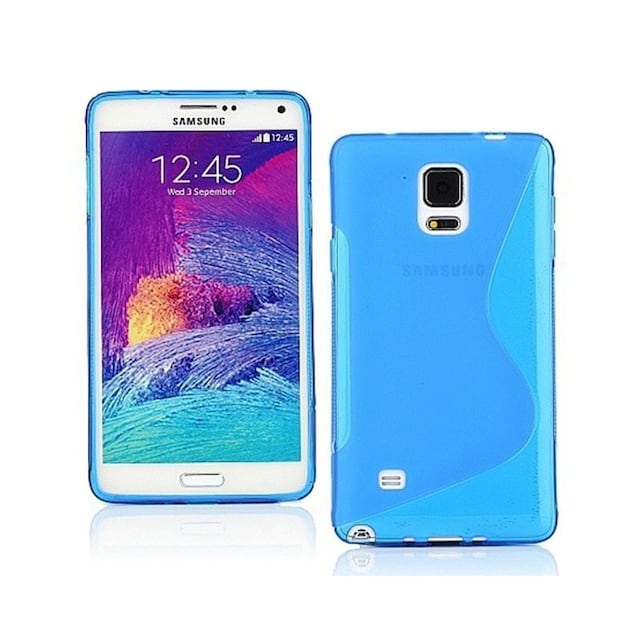 S-Line Silicone Cover til Samsung Galaxy Note 4 (SM-N910F) : farve - blå