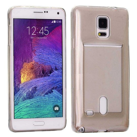 Silikone Cover med slot Samsung Galaxy Note 4 (SM-N910F) - Grå | Elgiganten