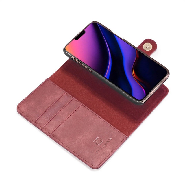 DG-Ming Wallet 2i1 til Apple iPhone 11 Pro Max (6,5 ")  - rød