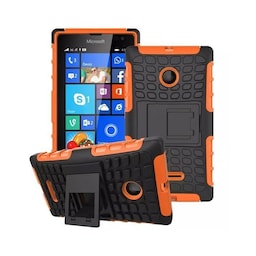 Stødfast Cover med stativ Microsoft Lumia 435 (RM-1070) : farve - appelsin