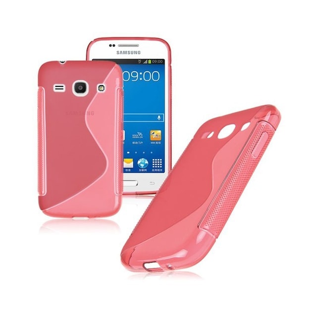 S-Line Silicone Cover til Samsung Galaxy Core LTE (SM-G386F) : farve - rød