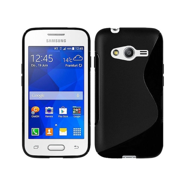 S-Line Silicone Cover til Samsung Galaxy Trend 2 (SM-G313H) : farve - sort
