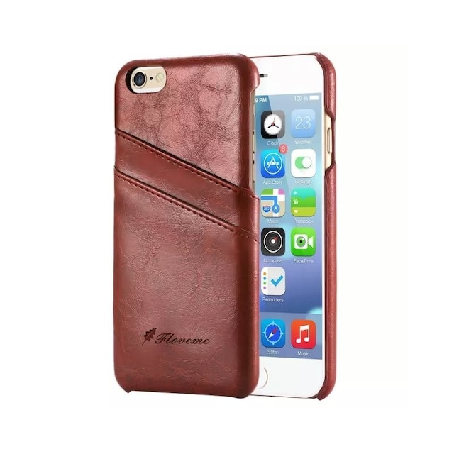 FloveMe Cover med slots Apple iPhone 6 / 6S Plus : farve - brun