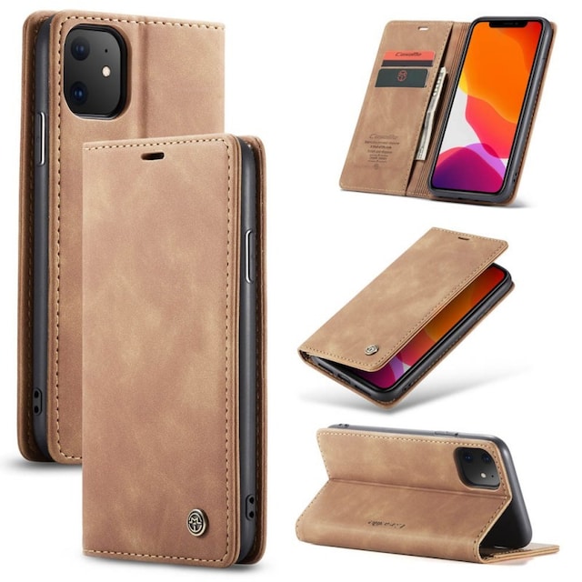 CaseMe Smart Magnet FlipCase Apple iPhone 11 (6,1 ")  - brun