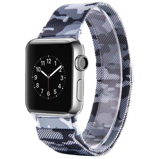 Apple Watch 4 (44) Armbånd Milanese Camo - Grå
