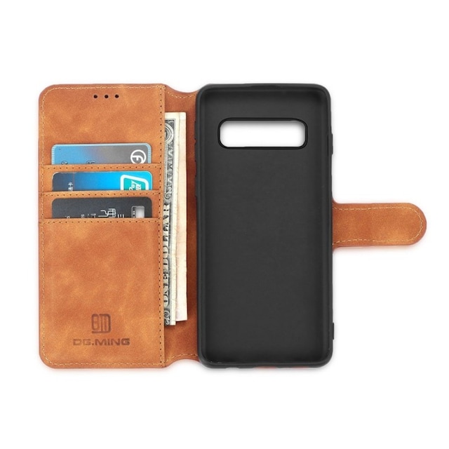 DG-Ming Wallet 3-kort til Samsung Galaxy S10 (SM-G973F)  - brun