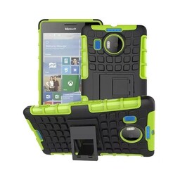 Stødfast Cover med stativ cover Microsoft Lumia 950XL (RM-1116) : farve - grøn