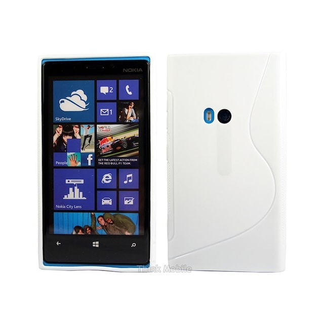 S-Line Silicone Cover til Nokia Lumia 920 (RM-820) : farve - hvid
