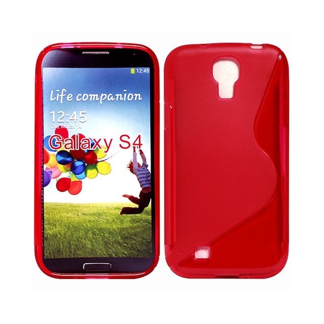 S-Line Silicone Cover til Samsung Galaxy S4 (GT-i9500) : farve - rød