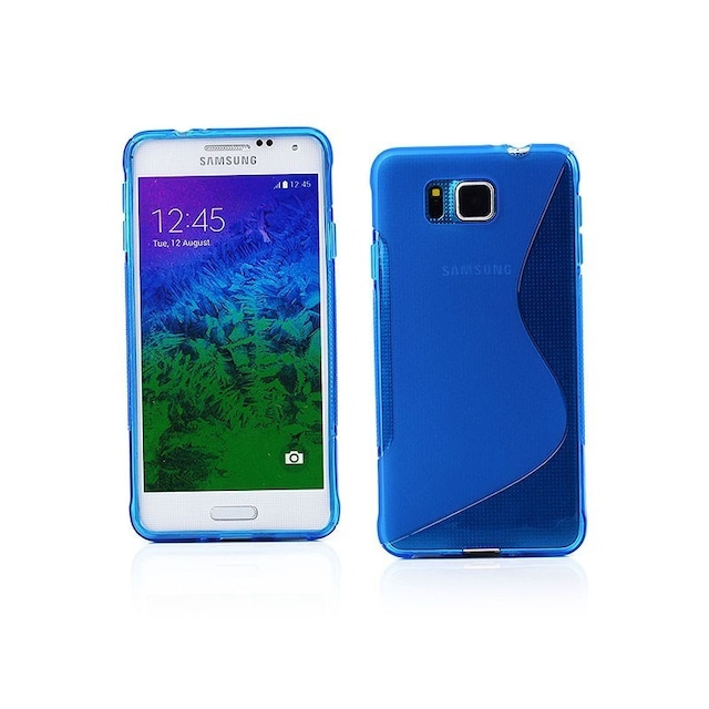 S-Line Silicone Cover til Samsung Galaxy Alpha (SM-G850F) : farve - blå