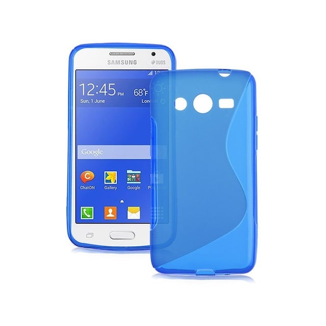 S-Line Silicone Cover til Samsung Galaxy Core 2 (SM-G355H) : farve - blå