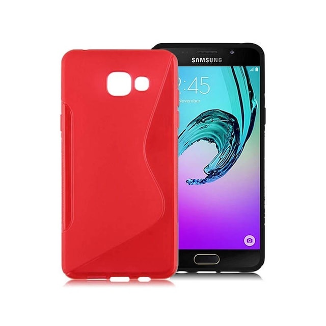 S-Line Silicone Cover til Samsung Galaxy A5 2016 (SM-A510F) : farve - rød