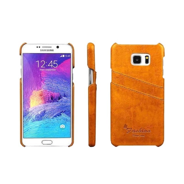 Retro Cover 2-kort Samsung Galaxy Note 5 (SM-920C) : farve - gul