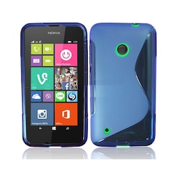 S-Line Silicone Cover til Nokia Lumia 530 (RM-1017) : farve - blå