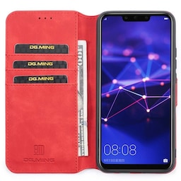DG-Ming Wallet 3-kort til Huawei Mate 20 Lite (SNE-LX1)  - rød