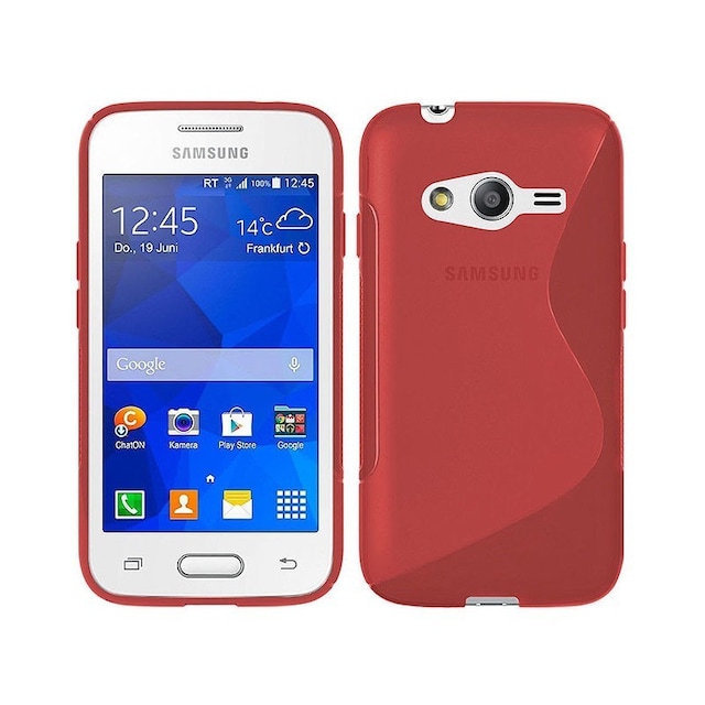 S-Line Silicone Cover til Samsung Galaxy Trend 2 (SM-G313H) : farve - rød