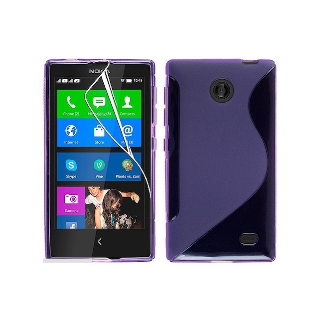 S-Line Silicone Cover til Nokia X / X + (RM-980) : farve - lilla