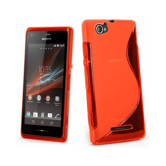 S-Line Silicone Cover til Sony Xperia M (c1905) : farve - rød