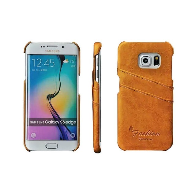 Retro Cover 2-kort Samsung Galaxy S6 Edge (SM-G925F) : farve - gul