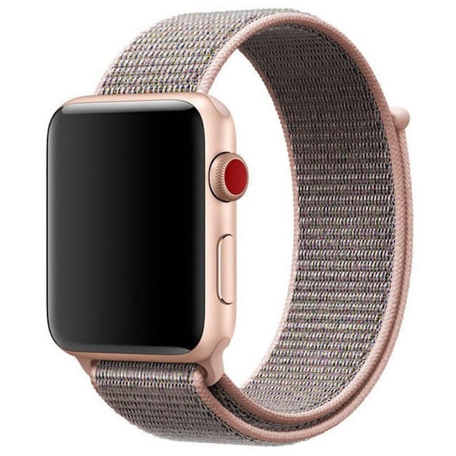 Apple Watch 38mm Nylon armbånd - lyserødt sand