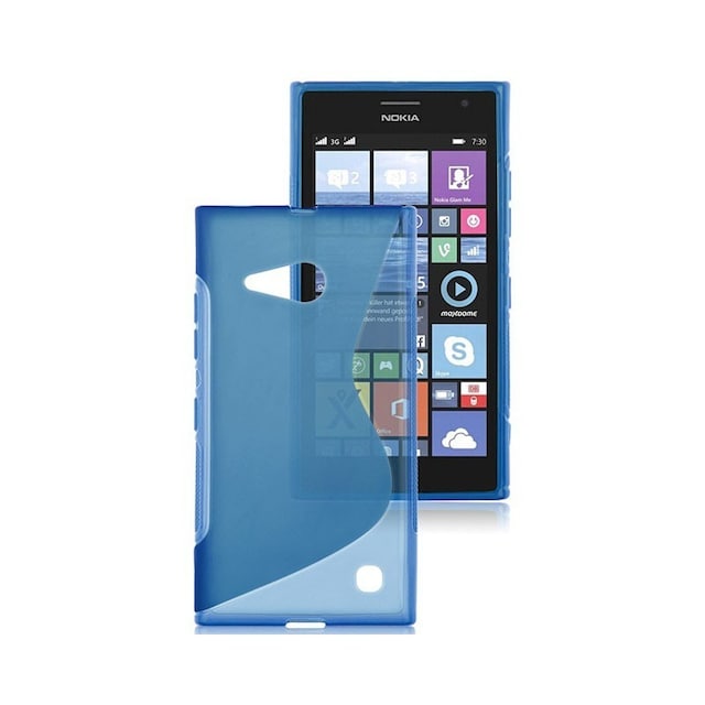 S-Line Silicone Cover til Nokia Lumia 730/735 (RM-1040) : farve - blå
