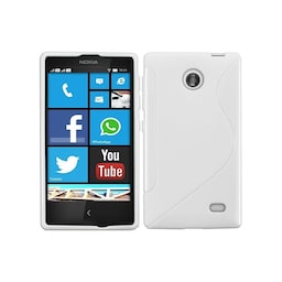 S-Line Silicone Cover til Nokia X / X + (RM-980) : farve - hvid
