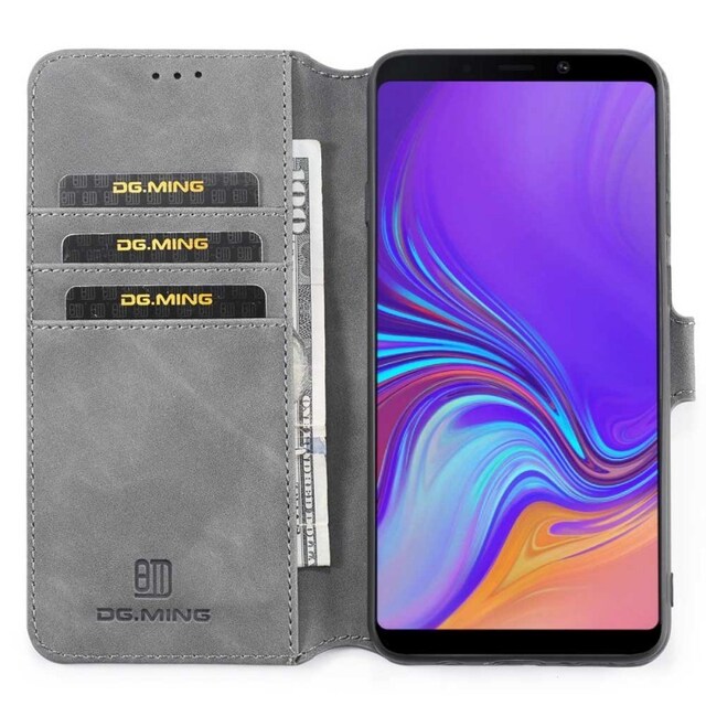 DG-Ming Wallet 3-kort til Samsung Galaxy A9 2018 (SM-A920F)  - Grå