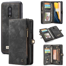 CaseMe Wallet 11-kort OnePlus 7  - Sort / Grå