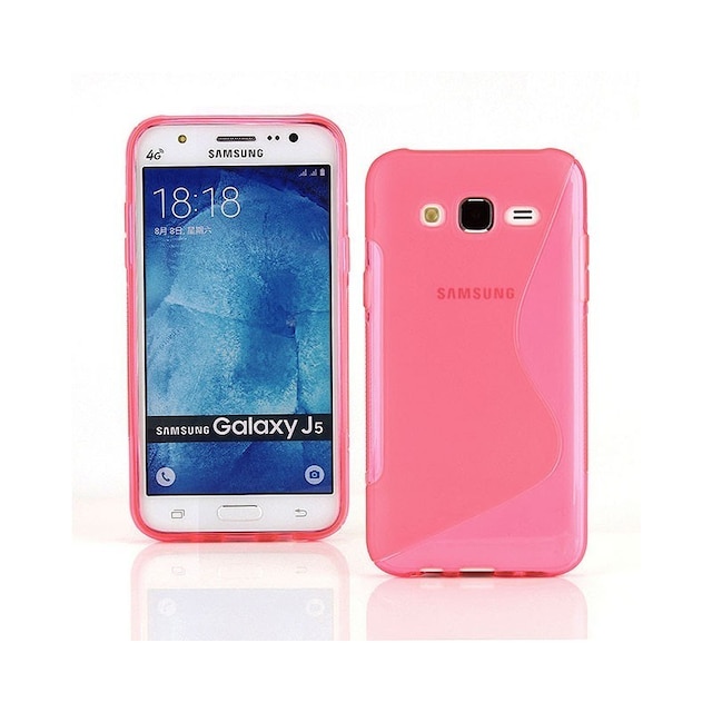S-Line Silicone Cover til Samsung Galaxy J5 2015 (SM-J500F) : farve - lyserød