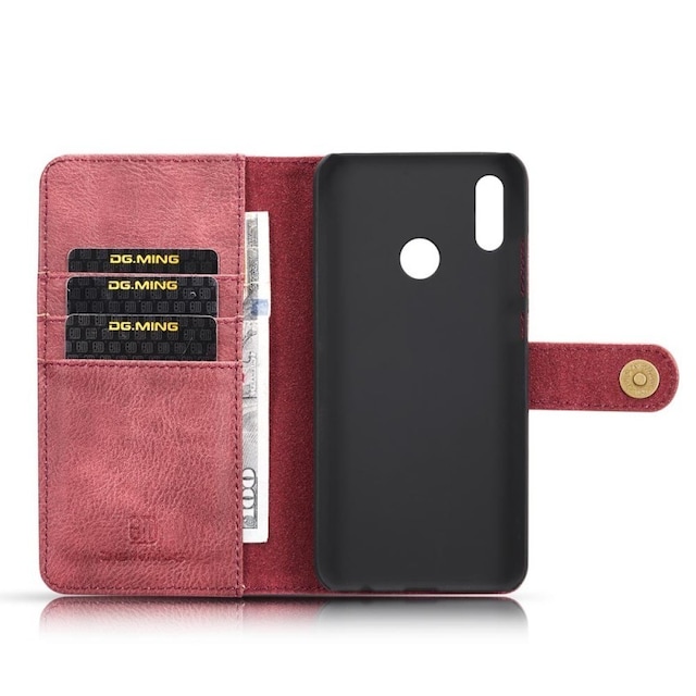 DG-Ming Wallet 2i1 til Huawei P Smart 2019 (POT-LX1)  - rød