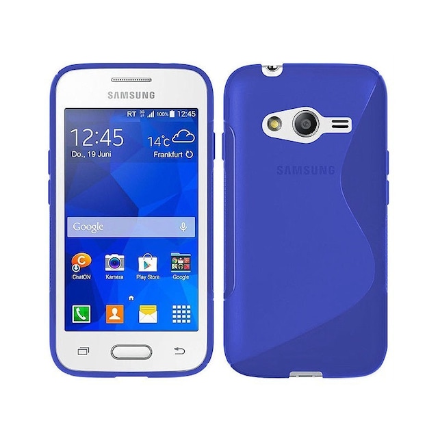 S-Line Silicone Cover til Samsung Galaxy Trend 2 (SM-G313H) : farve - blå