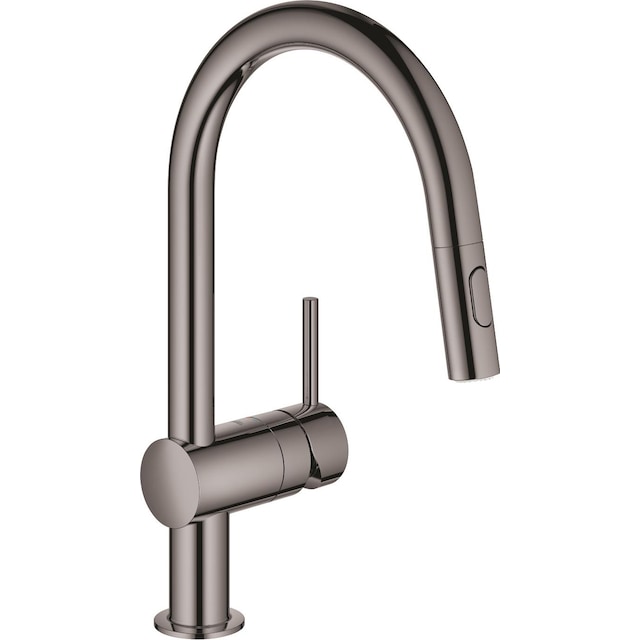 Grohe Minta blandingsbatteri med C-dyse og udtræk (hard graphite)