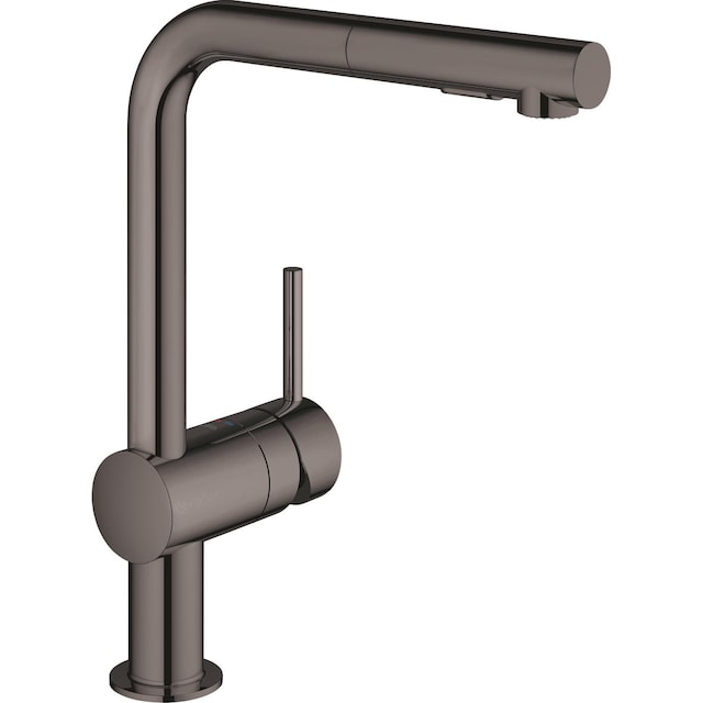 Grohe Minta blandingsbatteri med L-tud og udtræk (hard graphite)