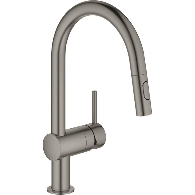 Grohe Minta blandingsbatteri med C-dyse og udtræk (hard graphite)