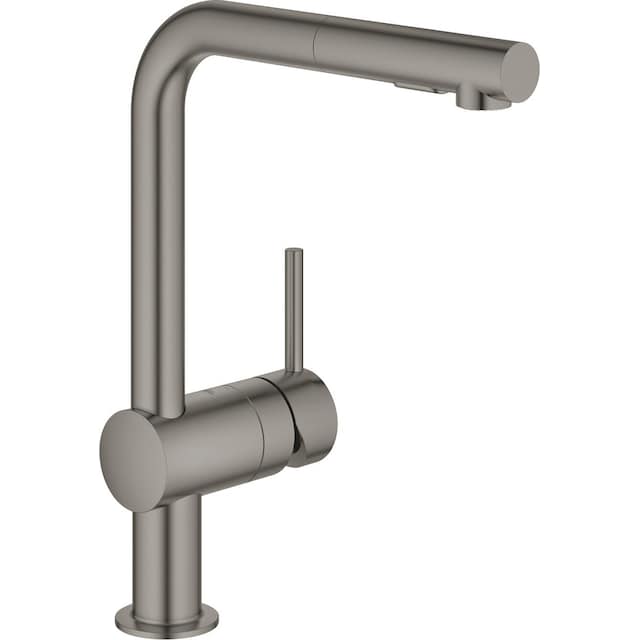 Grohe Minta blandingsbatteri med L-tud og udtræk (hard graphite)