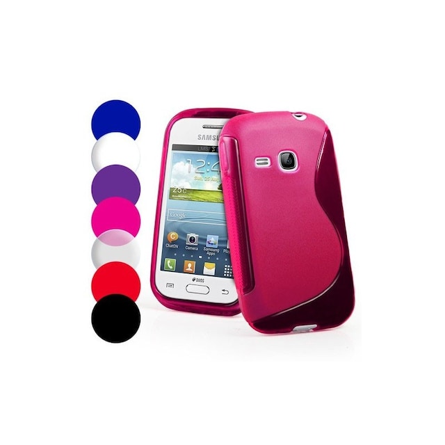 S-Line Silicone Cover til Samsung Galaxy Young (GT-s6310) : farve - røget
