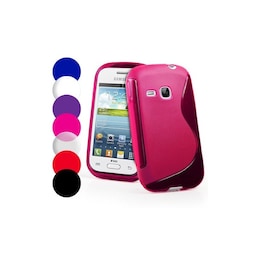 S-Line Silicone Cover til Samsung Galaxy Young (GT-s6310) : farve - sort
