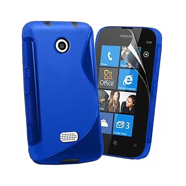 S-Line Silicone Cover til Nokia Lumia 510 (RM-889) : farve - blå