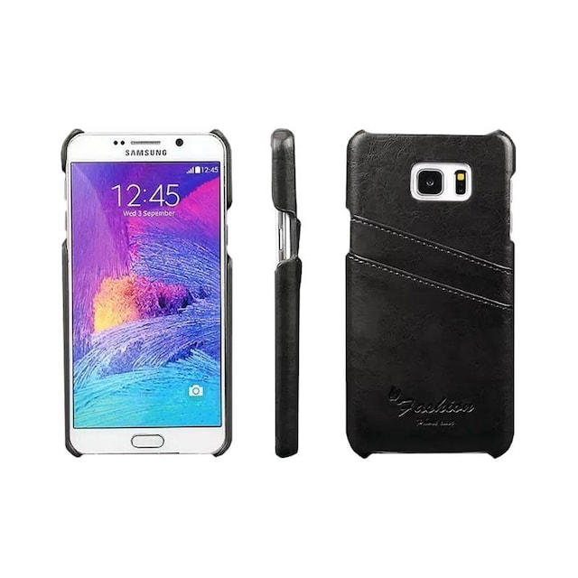 Retro Cover 2-kort Samsung Galaxy Note 5 (SM-920C) : farve - Mørkegrå