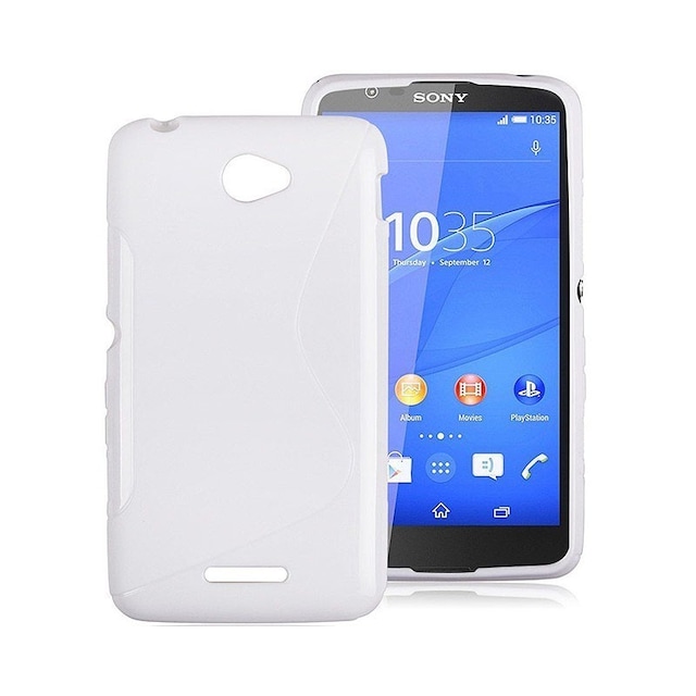 S-Line Silicone Cover til Sony Xperia E4 (E2105) : farve - hvid