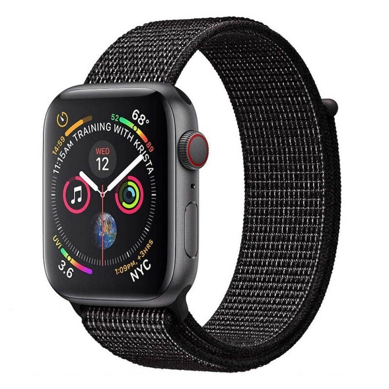 Apple Watch 4 (40mm) Nylon armbånd - sort Nike Elgiganten