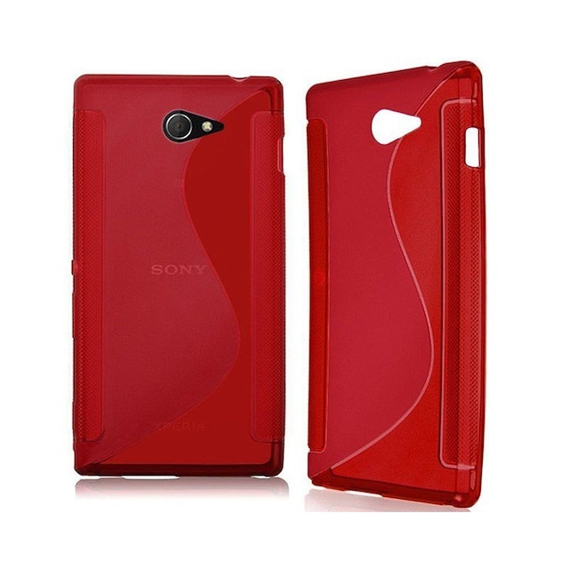 S-Line Silicone Cover til Sony Xperia M2 (D2303) : farve - rød